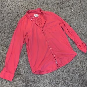 Pink button up American Eagle shirt